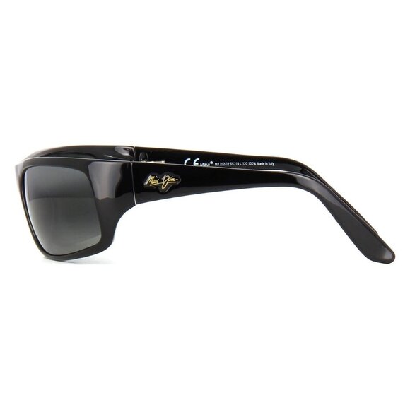 A1480Z New MAUI JIM Peahi Black Polarised Wraparound 202 02 Sunglasses Women - Picture 3 of 4